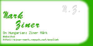 mark ziner business card